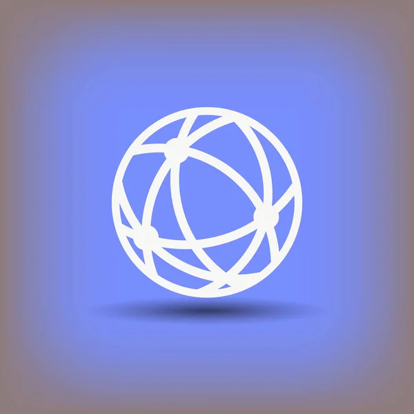 Icône Globe simple — Image vectorielle