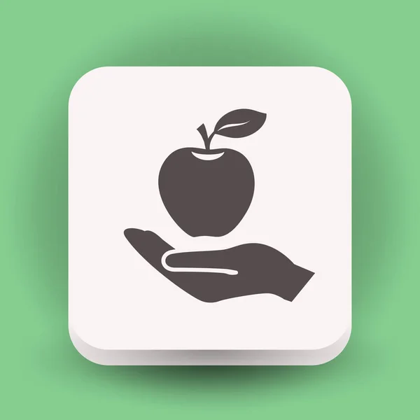 Elma simgesi tasarım — Stok Vektör