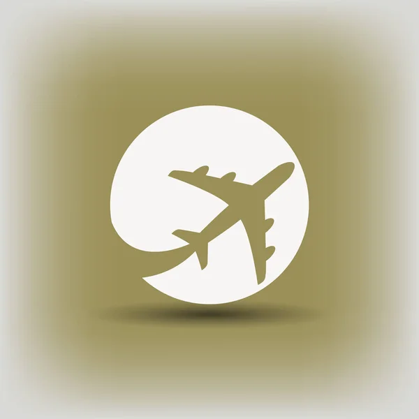 Simple airplane icon — Stock Vector