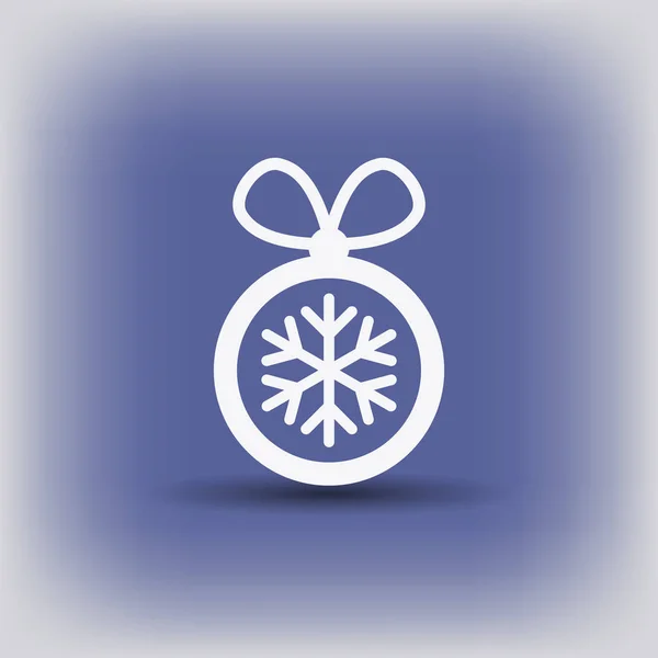 Kerstmis bal pictogram — Stockvector