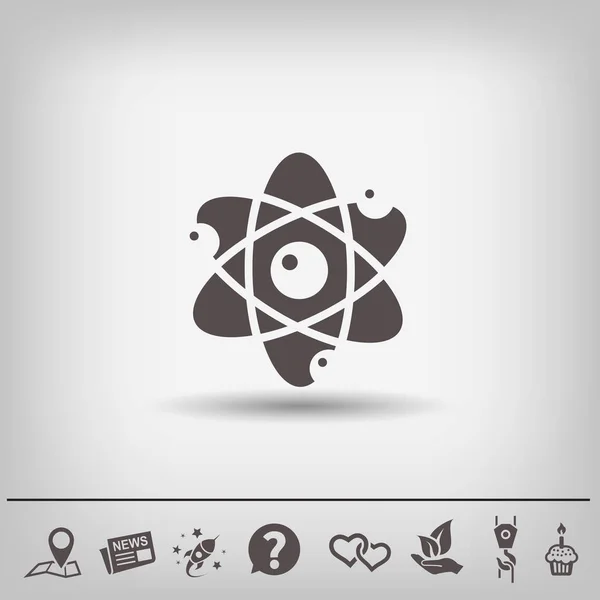 Pictograph of atom icon — Stock Vector