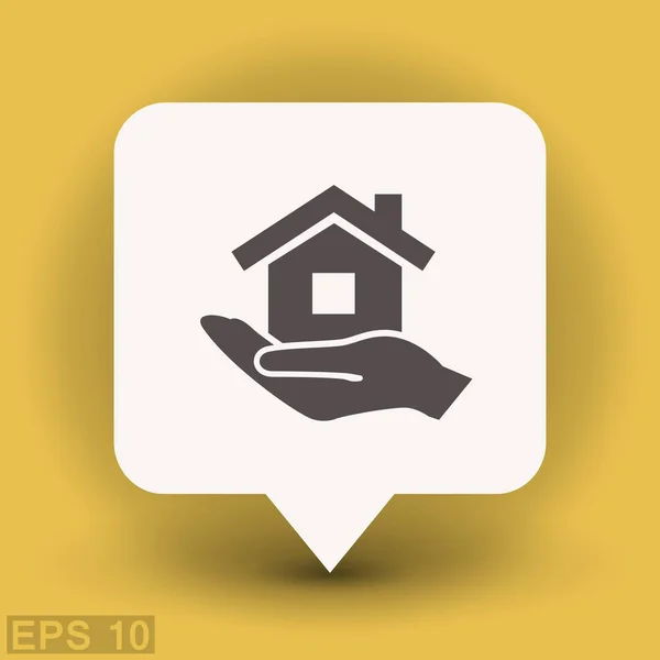 Pittogramma dell'icona di casa — Vettoriale Stock