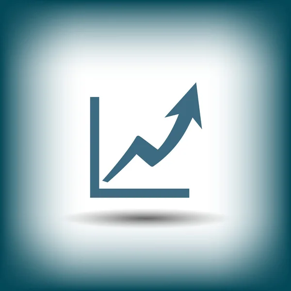 Pictograph Graph med pil. — Stock vektor