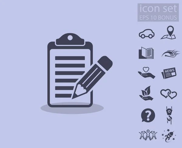 Pictograph of note icon — Stock Vector
