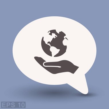 Dünya el basit simgesi