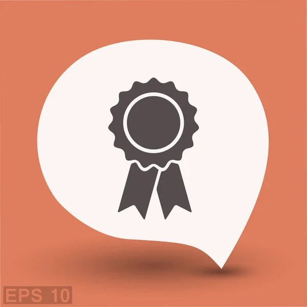 Pictograph van award badge — Stockvector