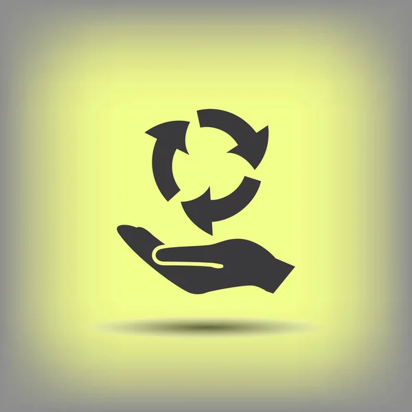 Milieu besparen concept pictogram — Stockvector