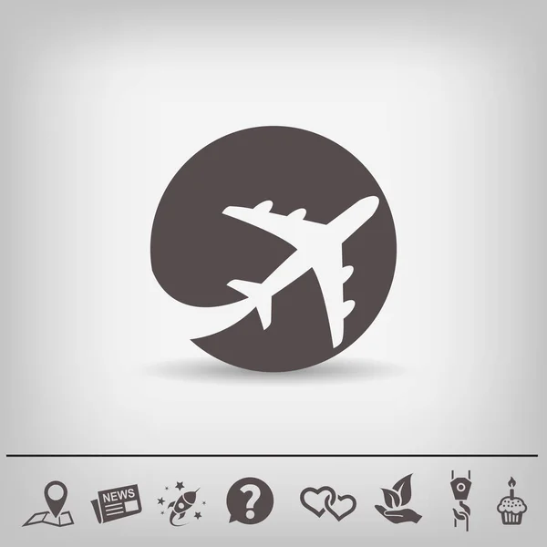 Simple airplane icon — Stock Vector