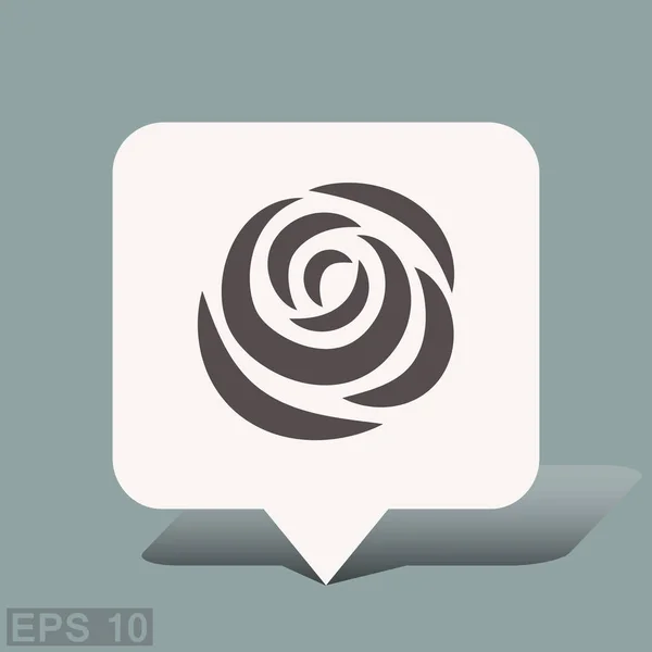 Pictograph Rózsa ikon. — Stock Vector
