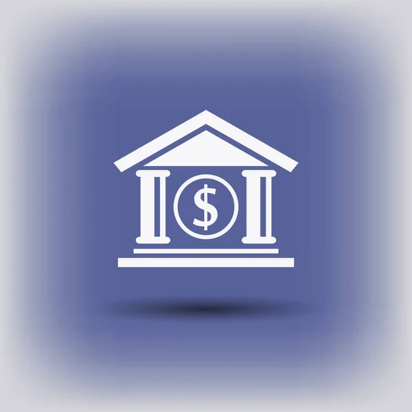 Bank building icon — Stock Vector