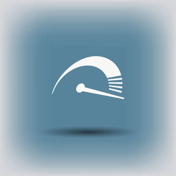 Pittogramma dell'icona del tachimetro — Vettoriale Stock