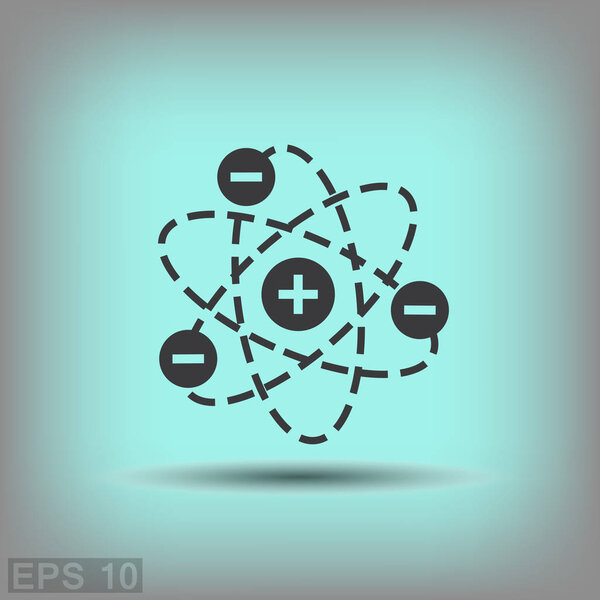 Pictograph of atom icon