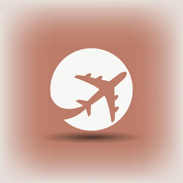 Icône avion simple — Image vectorielle