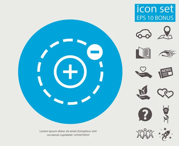 Pictogramme de l'icône atome — Image vectorielle