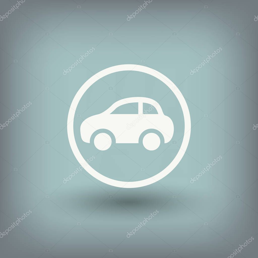 Car Symbol In Circle Stock Vector Hristianin 133592410