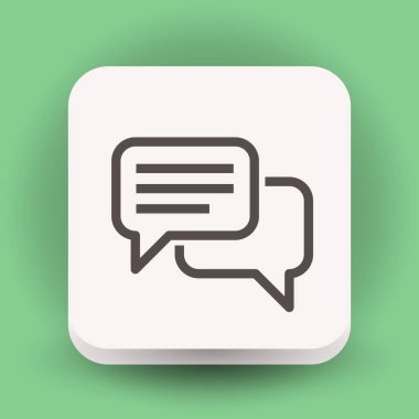 mesaj veya sohbet simgesi