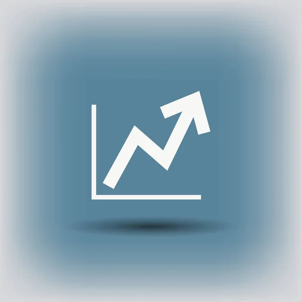 Pictograph Graph med pil — Stock vektor