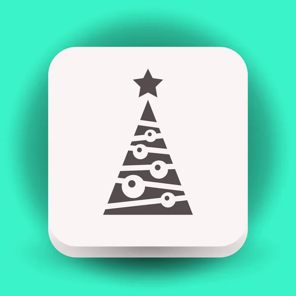 Pictograph van kerstboom — Stockvector