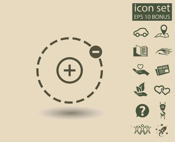 Ikony Symbols ikonka atomu — Wektor stockowy