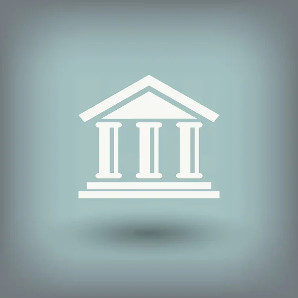 Pictogram bankgebouw — Stockvector