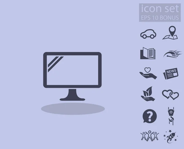 Icône ordinateur numérique — Image vectorielle