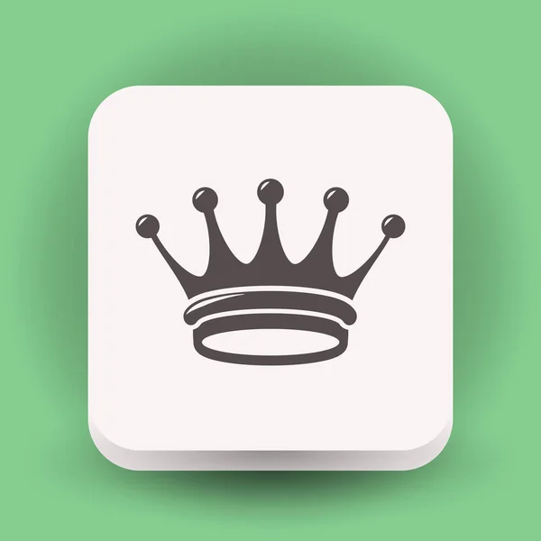 王冠シンプルなアイコン — ストックベクタ