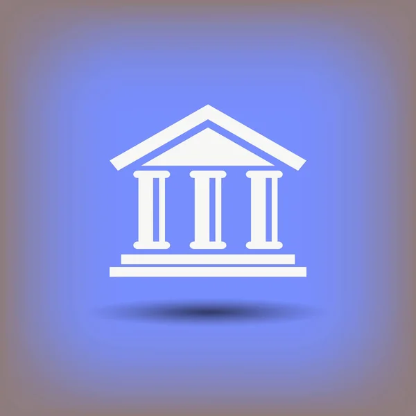 Pictogram bankgebouw — Stockvector
