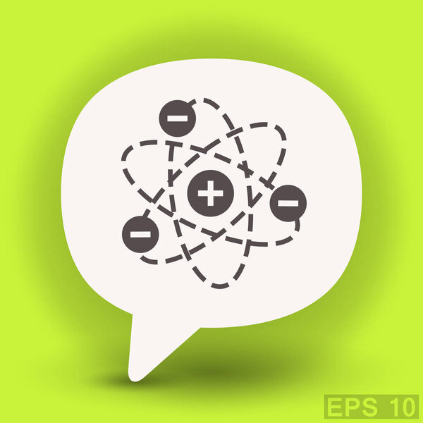 Pictograph of atom icon
