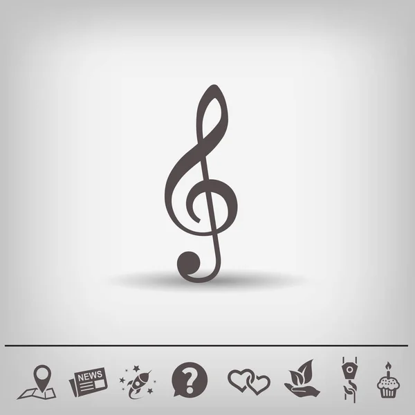 Pictograph of music key — Stock Vector