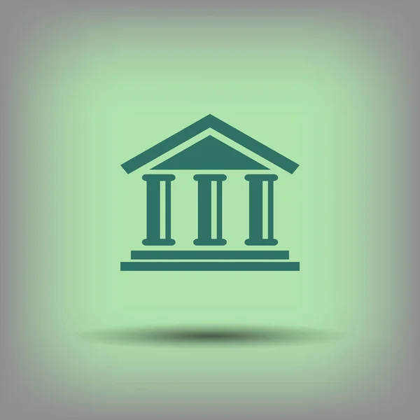 Icono del edificio del banco — Vector de stock