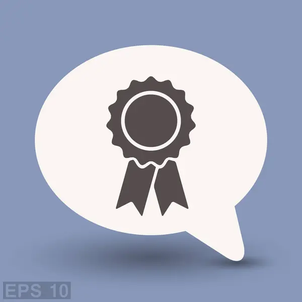 Pictograph av award badge — Stock vektor