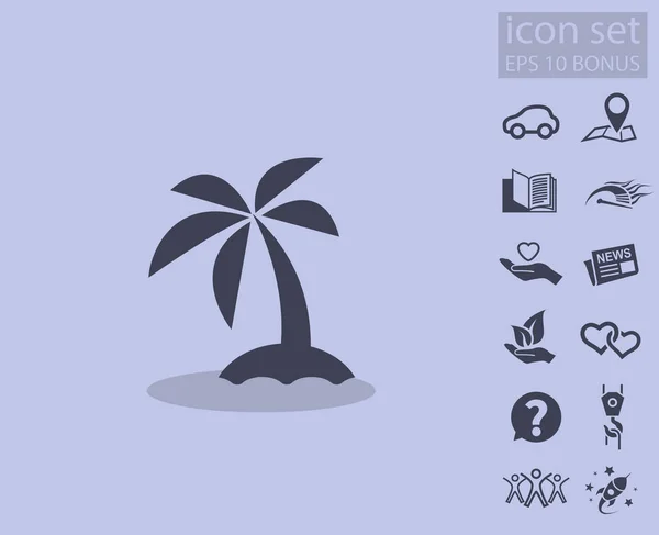 Pictograma do ícone da ilha — Vetor de Stock