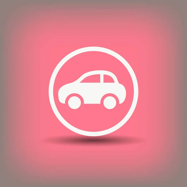 Car symbol in circle — Stock Vector