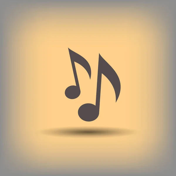 Muziek notities pictogram — Stockvector
