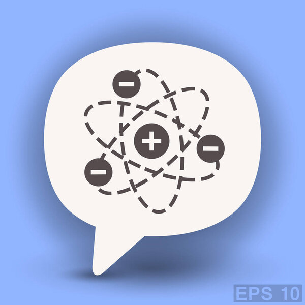 Pictograph of atom icon