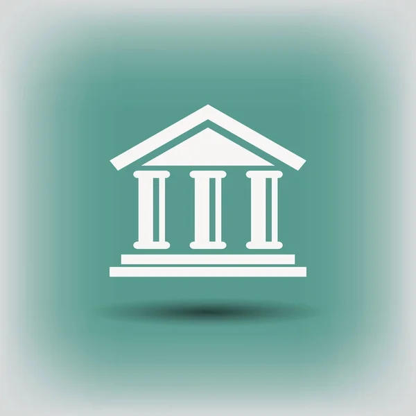 Pictogram bankgebouw — Stockvector