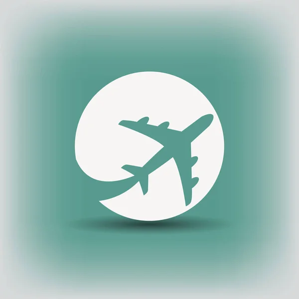 Icono de avión simple — Archivo Imágenes Vectoriales