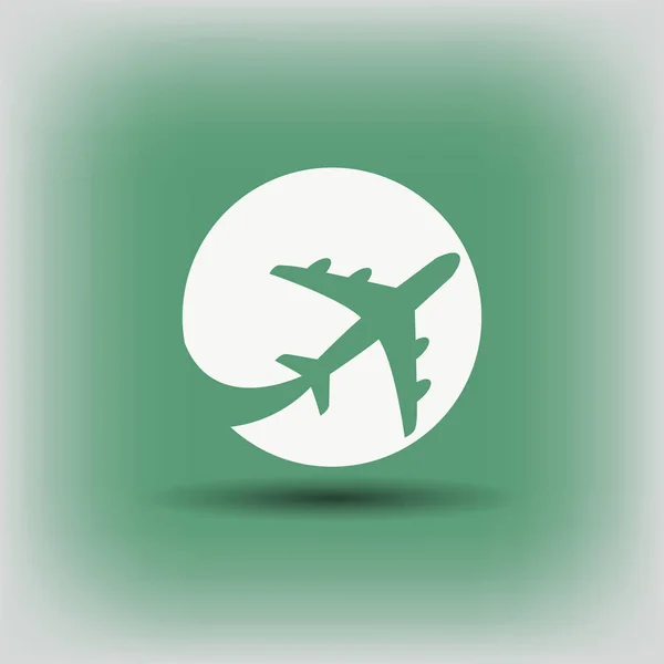 Icono de avión simple — Archivo Imágenes Vectoriales