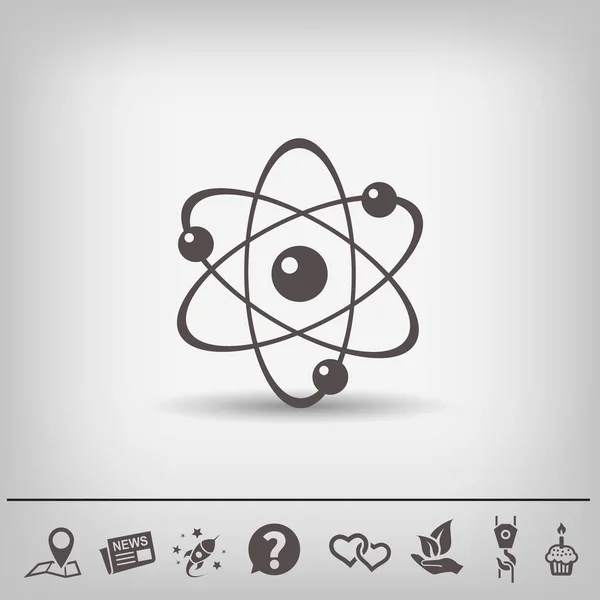 Pictograph of atom icon — Stock Vector