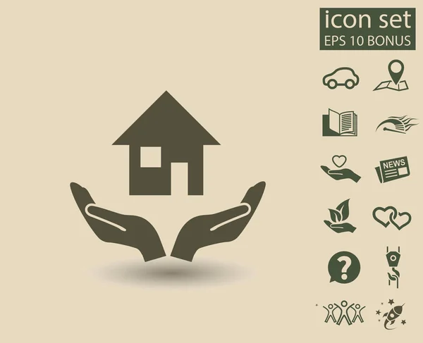 Pictograph otthoni ikon — Stock Vector