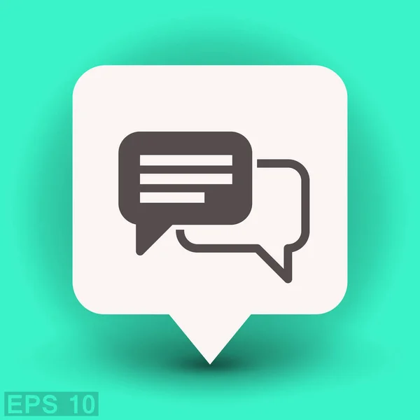 Icon of message or chat — Stock Vector