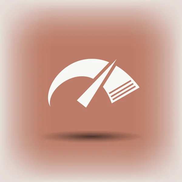 Pictografía del icono del velocímetro — Vector de stock