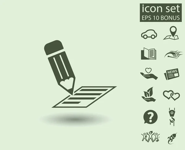 Ikony Symbols Uwaga ikona — Wektor stockowy