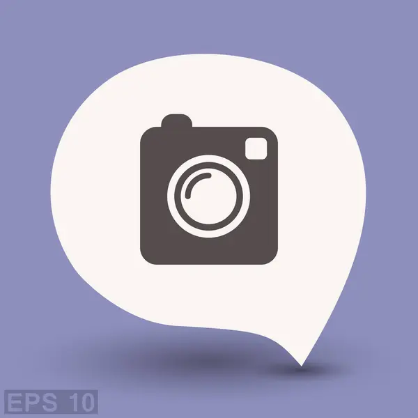 Pictografía de la cámara fotográfica — Vector de stock