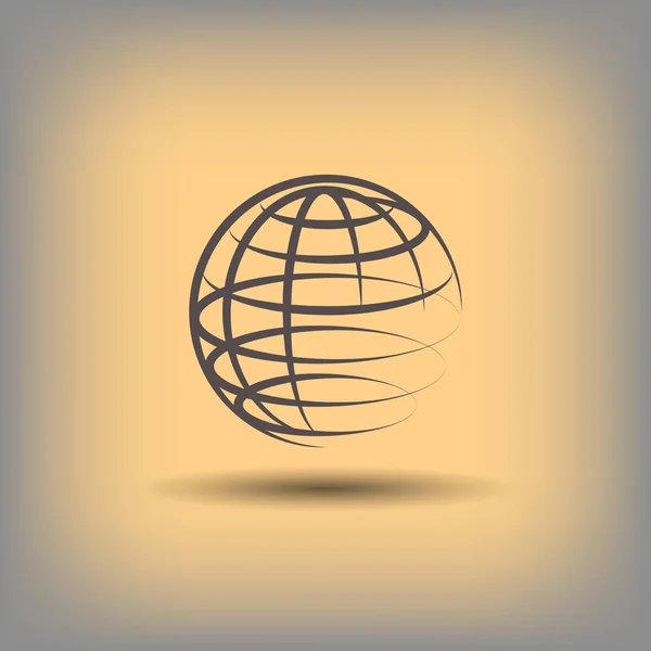 Icône Globe simple — Image vectorielle