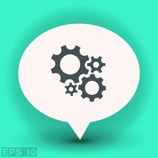 Simple gears icon — Stock Vector