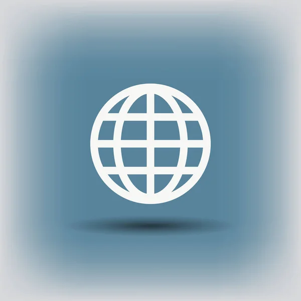 Einfaches Globus-Symbol — Stockvektor