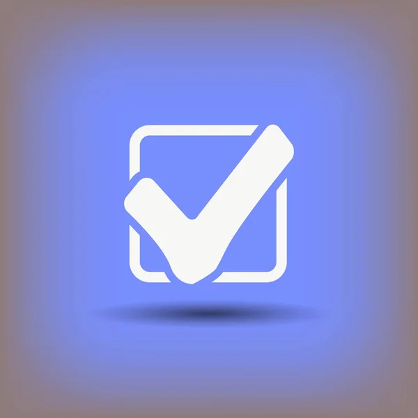 Pictografía del icono de la marca de verificación — Vector de stock