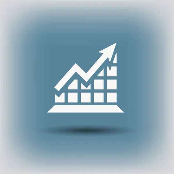 Pictograph Graph med pil — Stock vektor