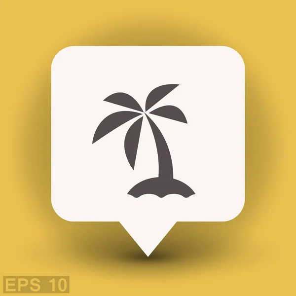 Pittogramma dell'icona dell'isola — Vettoriale Stock